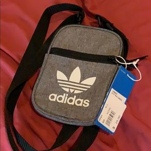 Adidas Grey Black Casual Mini Pouch Bag Strap